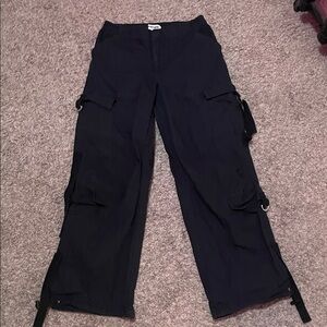 RSQ Black Wide Leg Cargo Pants